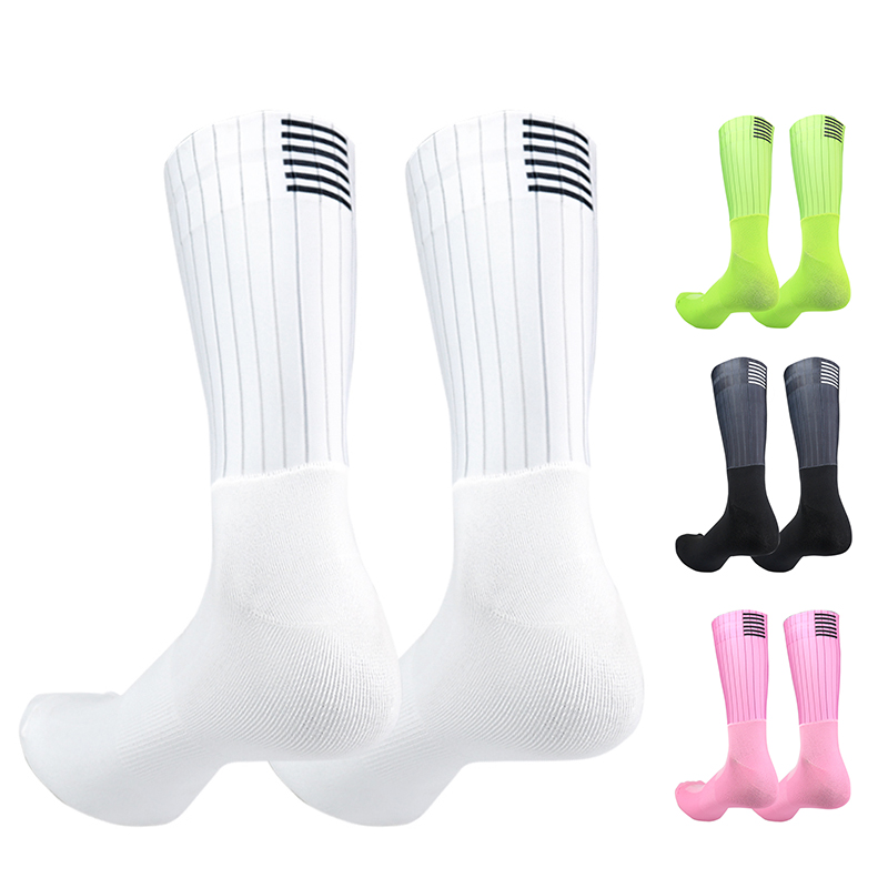 Sock Garter Men - プロチームエアロサイクリングソックスアンチスリップシームレスシリコンランニングスポーツロードバイクソックス
