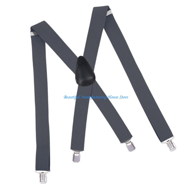 Men'S Formal Wear With Suspenders - E56A プレミアムメンズサスペンダー伸縮性サスペンダー、さまざまなウエストサイズに合わせて長さ調節可能、複数の色をご用意