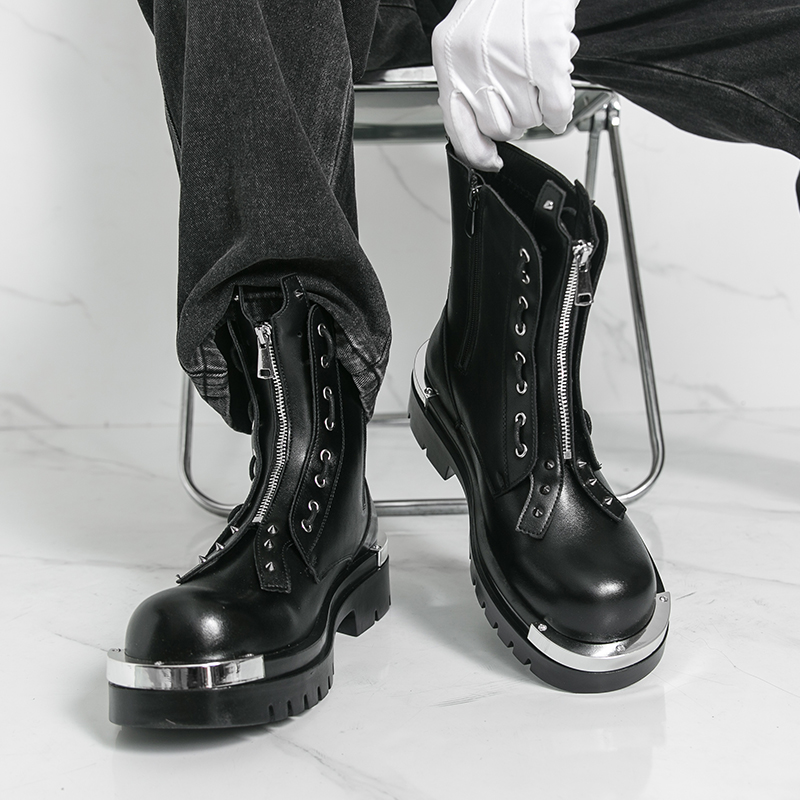 Men Formal Wear With Boots - メンズ厚底ブーツ デザイナー トレンディな新しいスタイル パーティー ビジネス オフィス