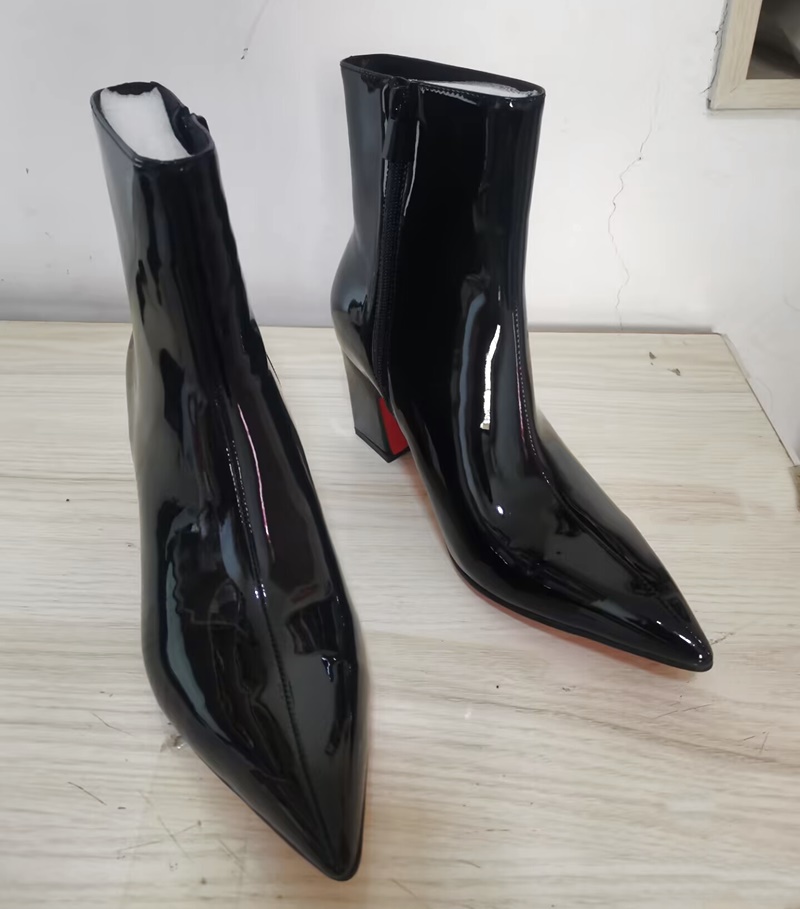 新しいファッション白いブーツ男性用高品質パテントレザーブーツ - Men Formal Wear With Boots のレビューと価格