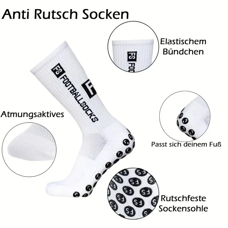 5足セットの滑り止め加工を施したサッカーソックス。通気性があ - Sock Garter Men のレビューと価格